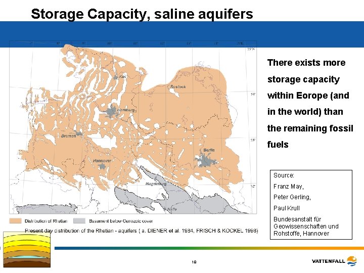 Storage Capacity, saline aquifers There exists more storage capacity within Eorope (and in the Storage Capacity, saline aquifers There exists more storage capacity within Eorope (and in the