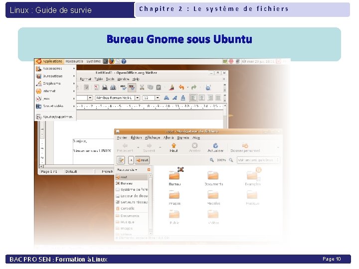 Chapitre 2 : Le système de fichiers Linux : Guide de survie Bureau Gnome