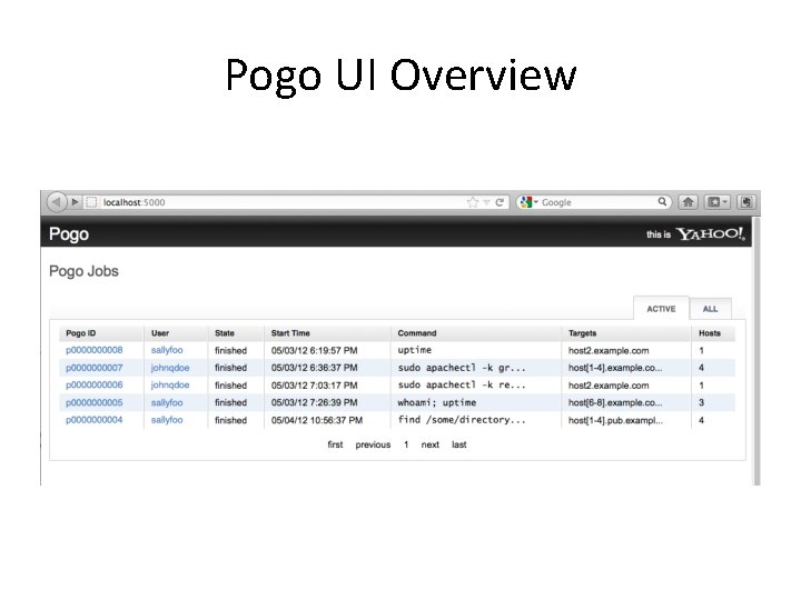 Pogo UI Overview 