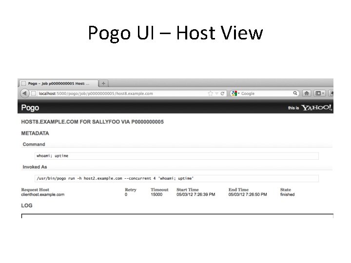 Pogo UI – Host View 