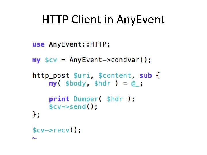 HTTP Client in Any. Event 