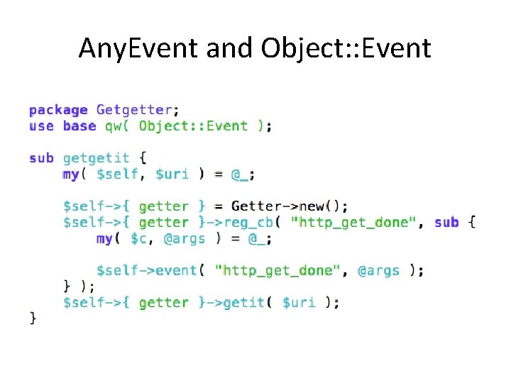 Any. Event and Object: : Event 
