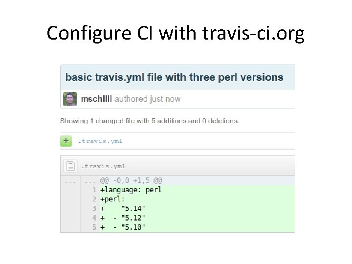 Configure CI with travis-ci. org 