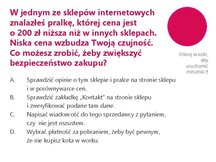 W jednym ze sklepów internetowych znalazłeś pralkę, której cena jest o 200 zł niższa