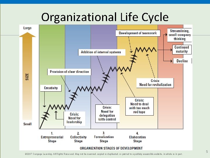 Organizational Life Cycle © 2017 Cengage Learning. All Rights Reserved. May not be scanned,