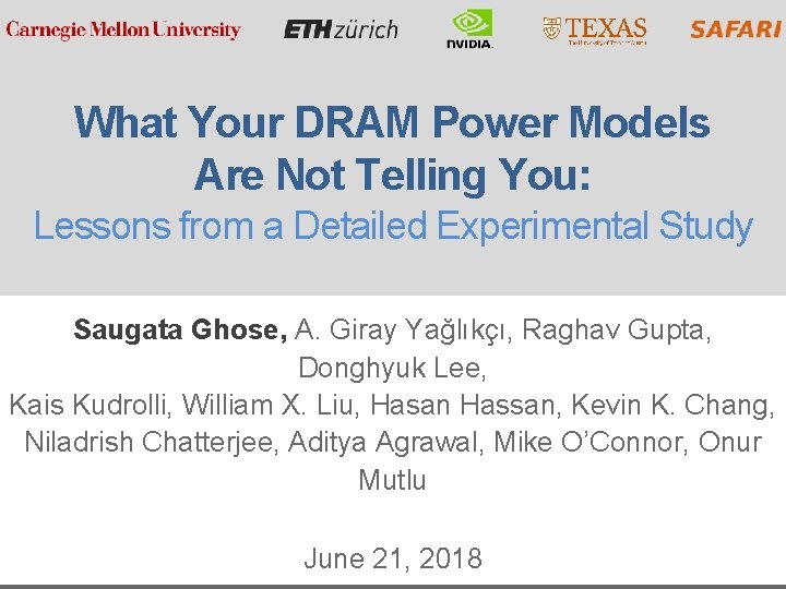 What Your DRAM Power Models Are Not Telling You: Lessons from a Detailed Experimental