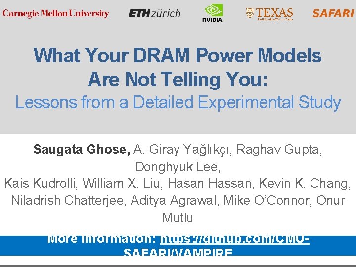 What Your DRAM Power Models Are Not Telling You: Lessons from a Detailed Experimental