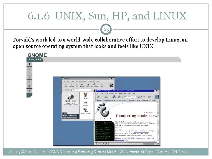  6. 1. 6 UNIX, Sun, HP, and LINUX 23 Torvald's work led to