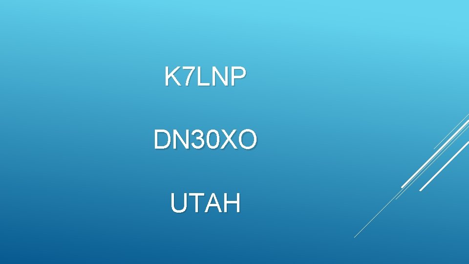 K 7 LNP DN 30 XO UTAH 