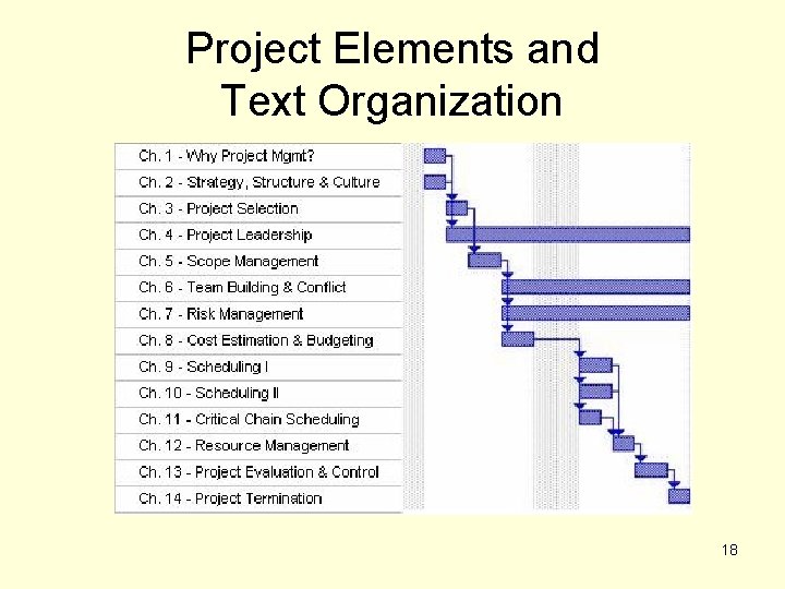 Project Elements and Text Organization 18 