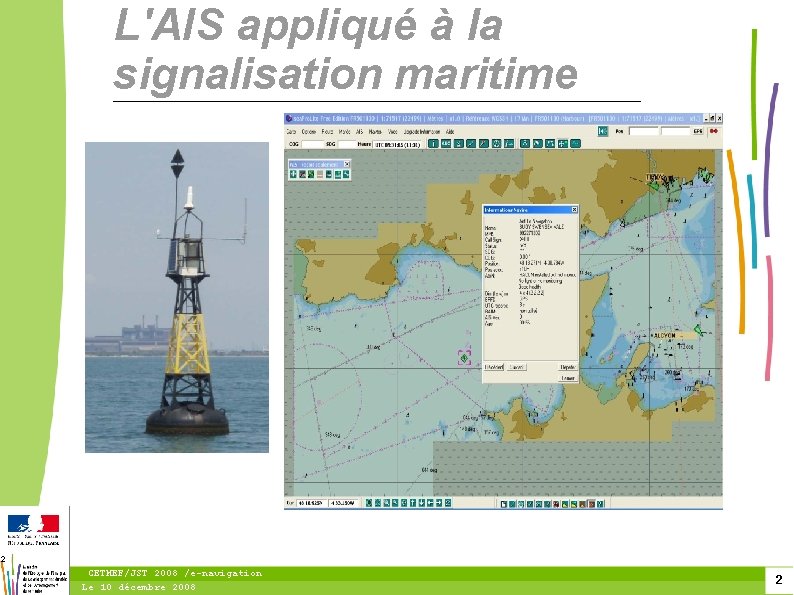 L'AIS appliqué à la signalisation maritime 2 CETMEF/JST 2008 /e-navigation Le 10 décembre 2008