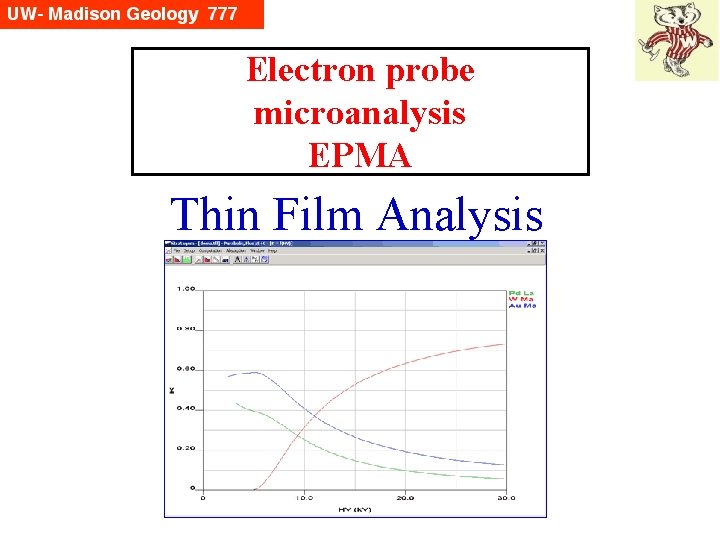 Electron probe microanalysis EPMA Thin Film Analysis 