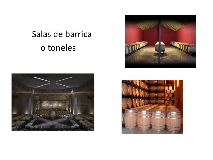  Salas de barrica o toneles 