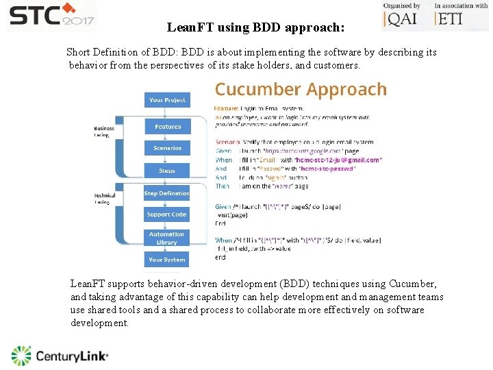 Lean. FT using BDD approach: Short Definition of BDD: BDD is about implementing the