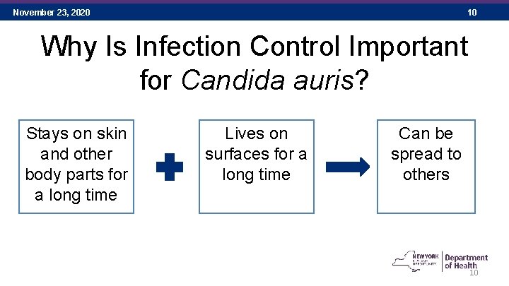 November 23, 2020 10 Why Is Infection Control Important for Candida auris? Stays on