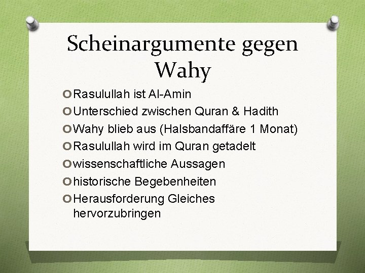 Scheinargumente gegen Wahy o. Rasulullah ist Al-Amin o. Unterschied zwischen Quran & Hadith o.