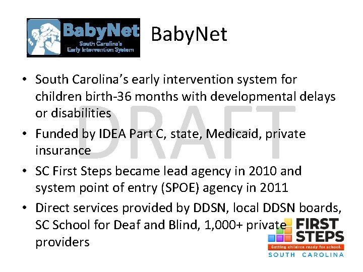  Baby. Net • South Carolina’s early intervention system for children birth-36 months with