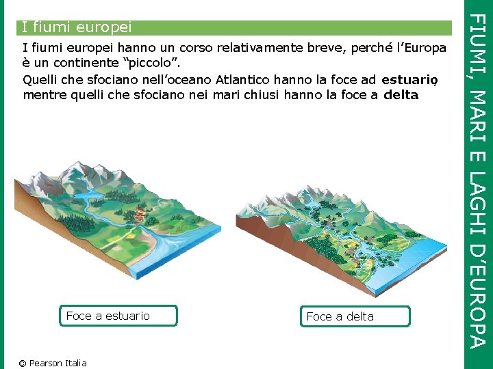 I fiumi europei hanno un corso relativamente breve, perché l’Europa è un continente “piccolo”.