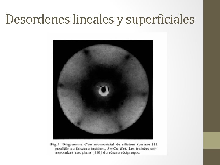 Desordenes lineales y superficiales 