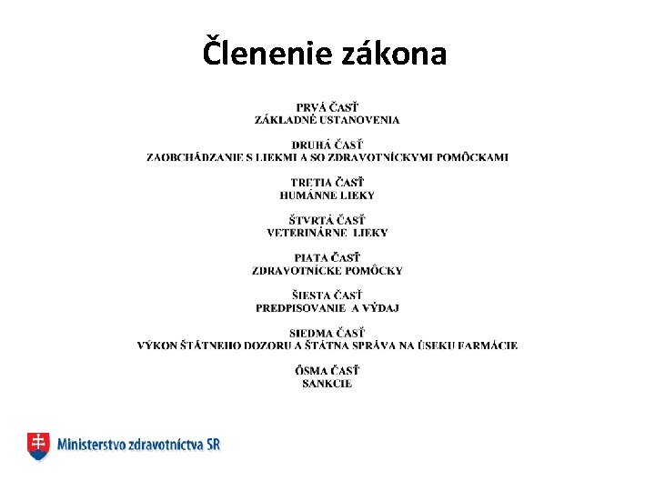 Členenie zákona 