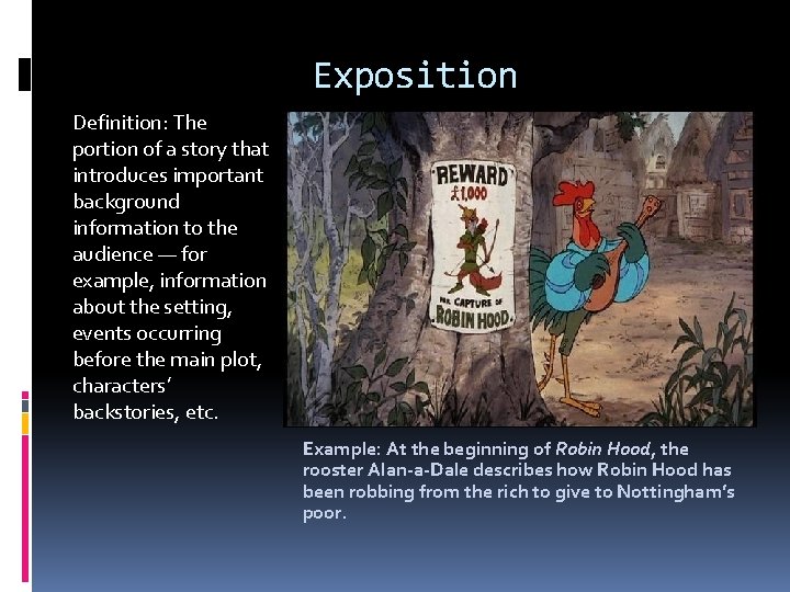 Exposition Definition: The portion of a story that introduces important background information to the Exposition Definition: The portion of a story that introduces important background information to the