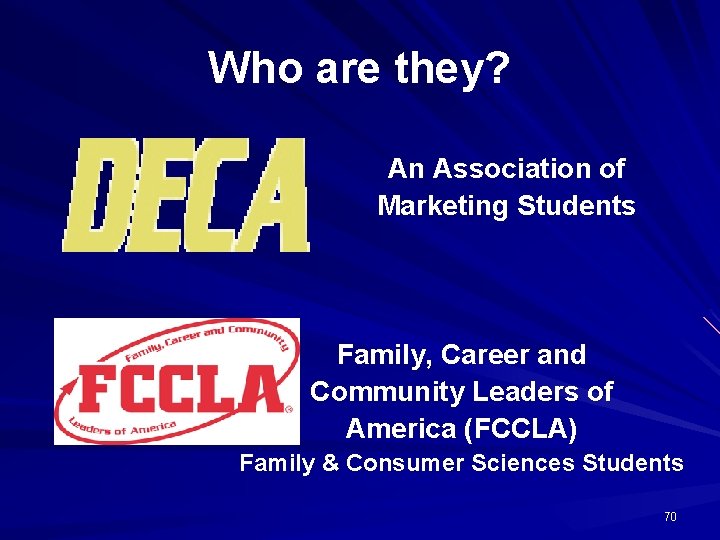 Who are they? An Association of Marketing Students Family, Career and Community Leaders of