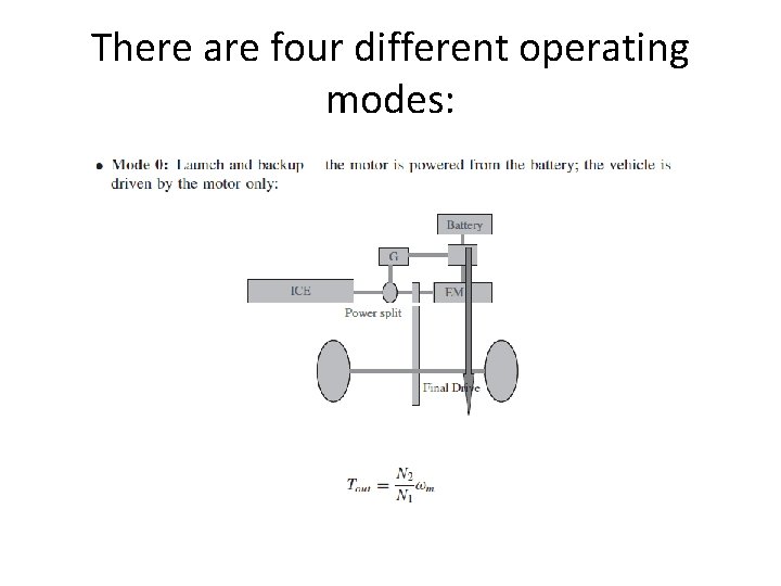 There are four different operating modes: 