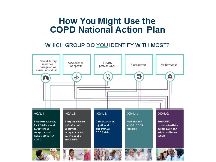 How You Might Use the COPD National Action Plan WHICH GROUP DO YOU IDENTIFY