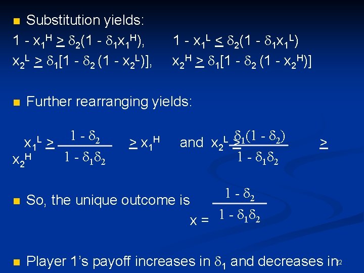 Substitution yields: 1 - x 1 H > d 2(1 - d 1 x