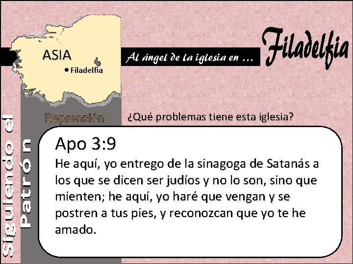 ASIA Al ángel de la iglesia en … Reprensión ¿Qué problemas tiene esta iglesia?