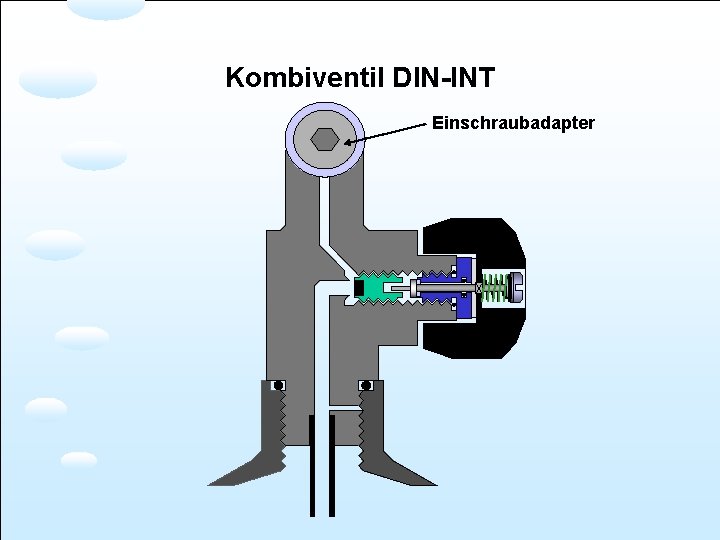 Kombiventil DIN-INT Einschraubadapter 