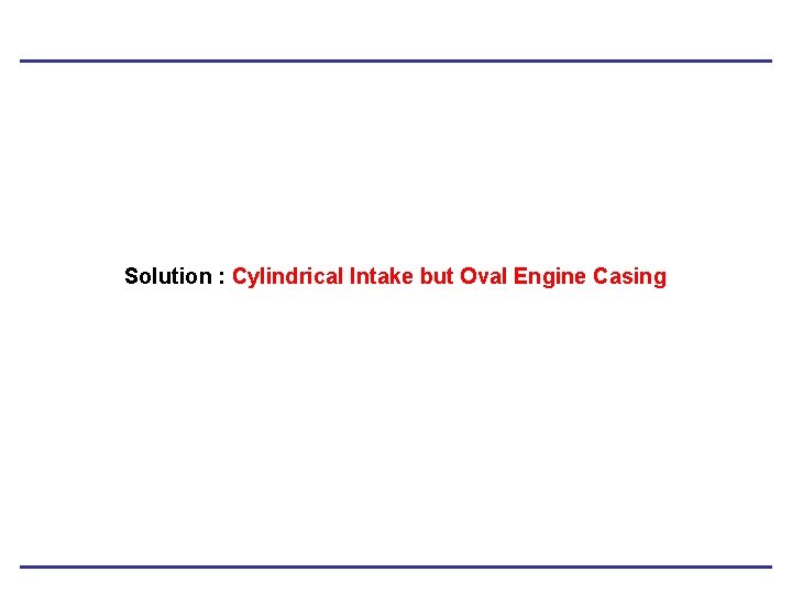 Solution : Cylindrical Intake but Oval Engine Casing 