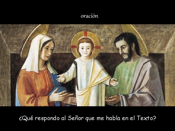 oración ¿Qué respondo al Señor que me habla en el Texto? 