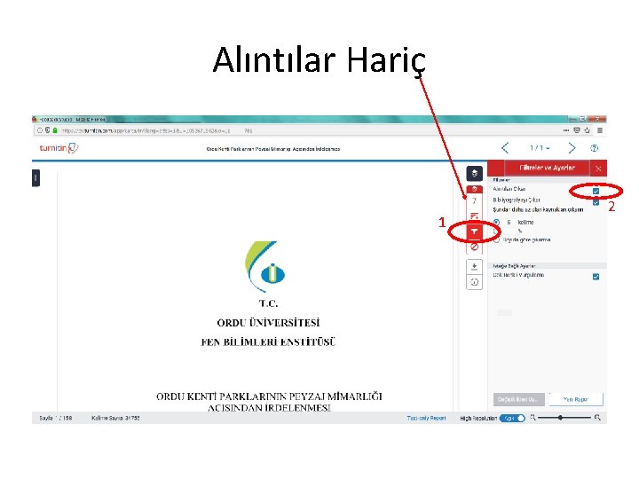 Alıntılar Hariç ***** 2 1 ***** 