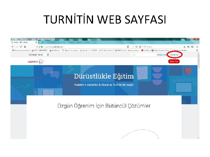 TURNİTİN WEB SAYFASI 