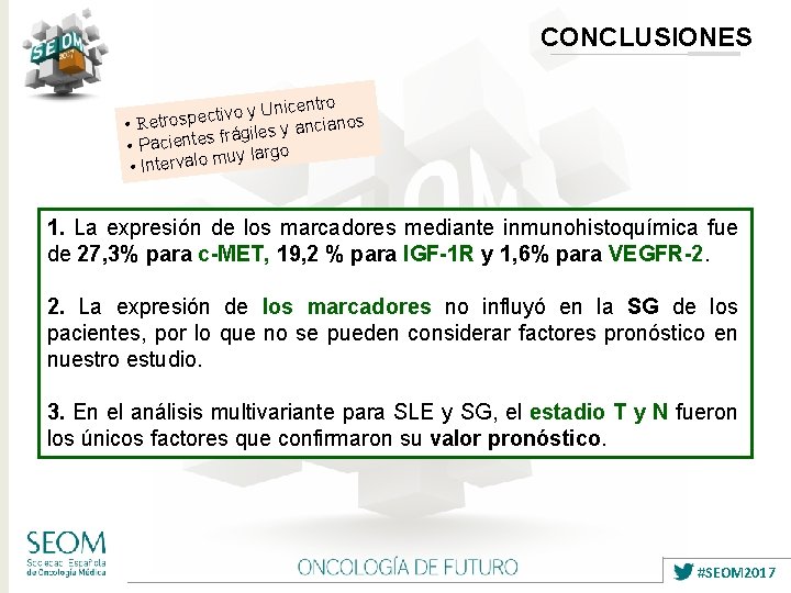CONCLUSIONES nicentro U y o v ti c e • Retrosp cianos n a
