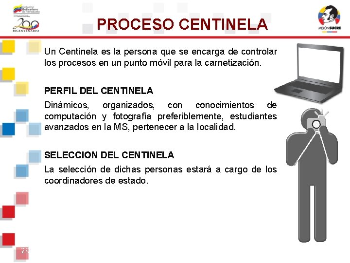 PROCESO CENTINELA Un Centinela es la persona que se encarga de controlar los procesos PROCESO CENTINELA Un Centinela es la persona que se encarga de controlar los procesos