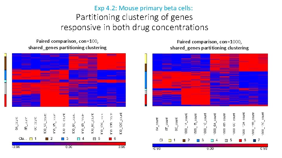 Exp 4. 2: Mouse primary beta cells: Partitioning clustering of genes responsive in both