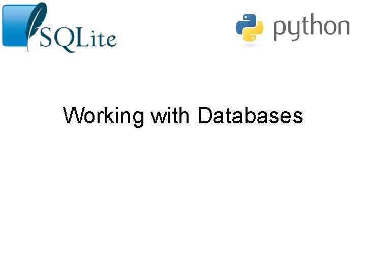 Working with Databases 
