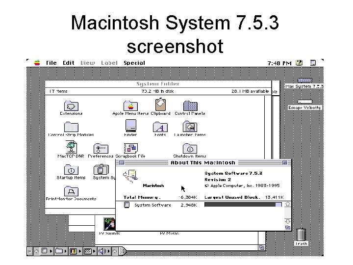 Macintosh System 7. 5. 3 screenshot 