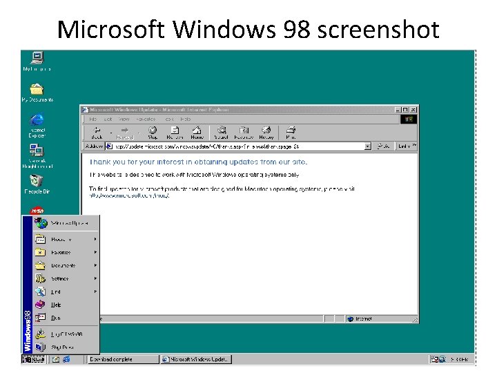 Microsoft Windows 98 screenshot 