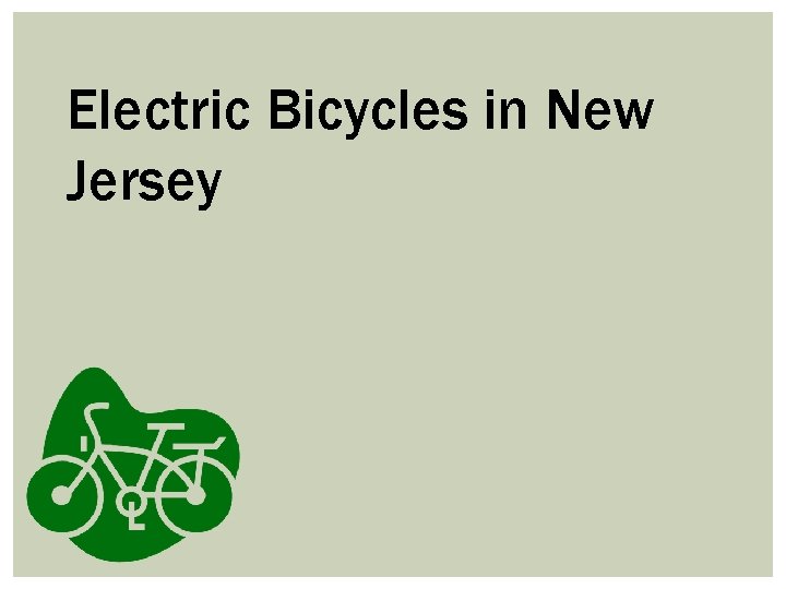 Electric Bicycles in New Jersey 