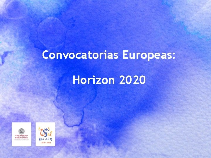 Convocatorias Europeas: Horizon 2020 