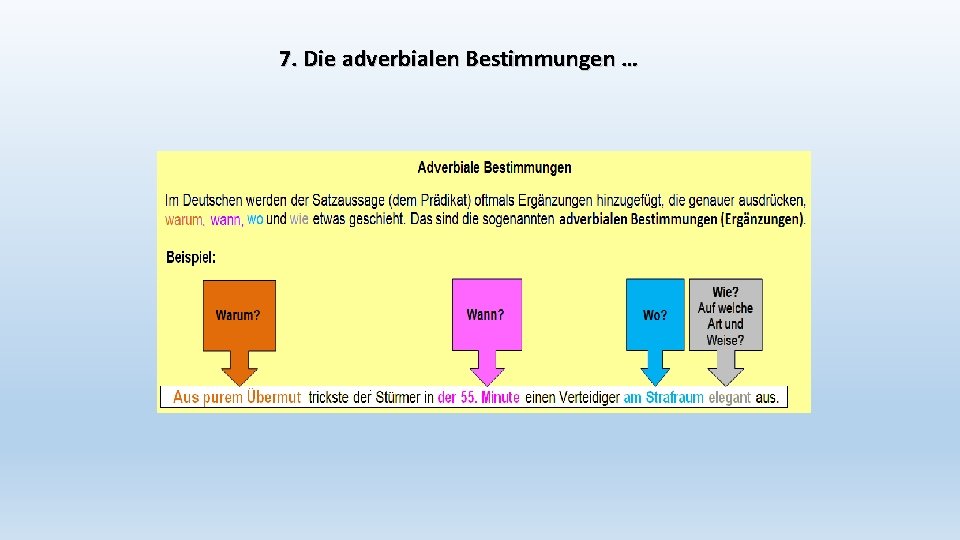 7. Die adverbialen Bestimmungen … 