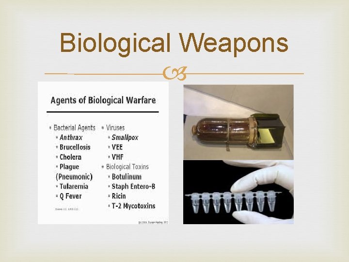 Biological Weapons Biological Weapons