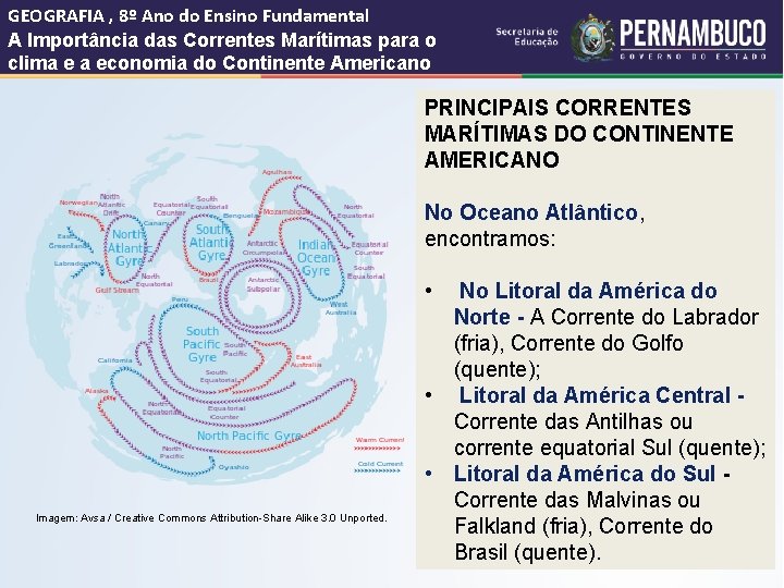 GEOGRAFIA , 8º Ano do Ensino Fundamental A Importância das Correntes Marítimas para o