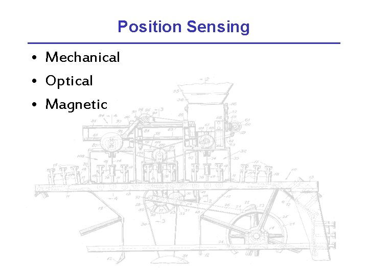 Position Sensing • Mechanical • Optical • Magnetic 