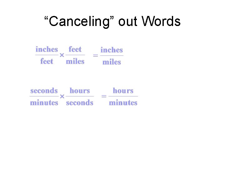 “Canceling” out Words 