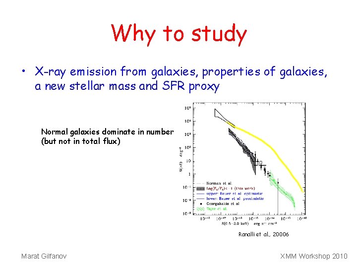 Why to study • X-ray emission from galaxies, properties of galaxies, a new stellar