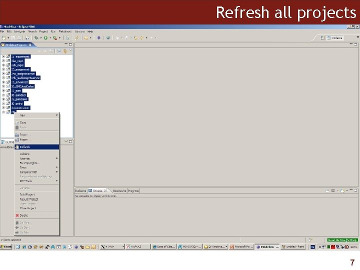 Refresh all projects 7 